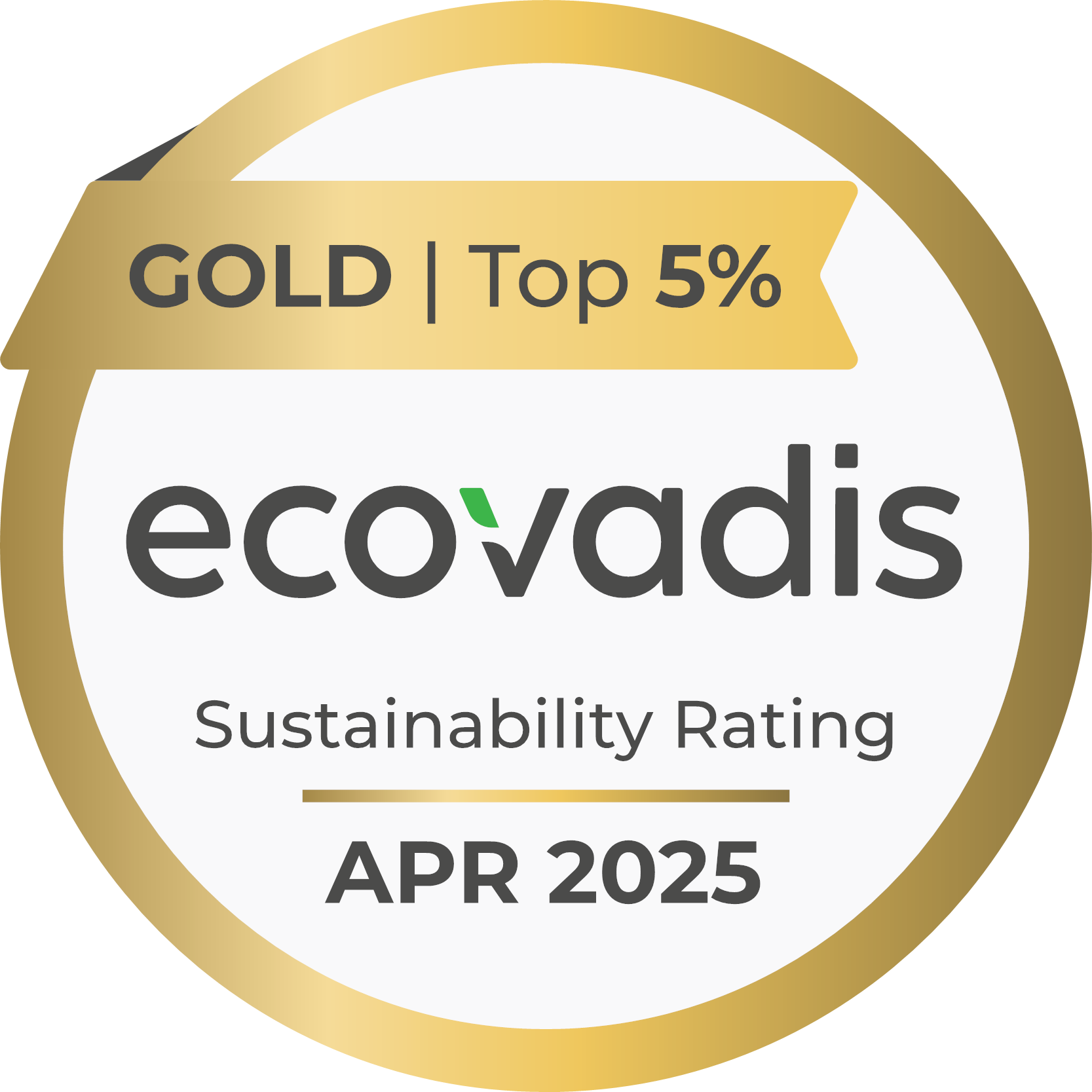 Abbiamo ottenuto la medaglia Gold nel rating Ecovadis