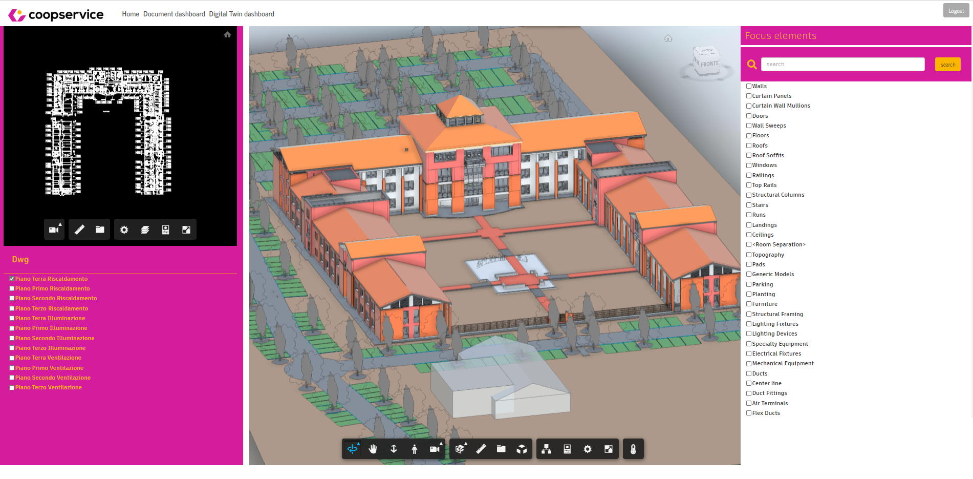 <p>BIM model and floor plans</p>